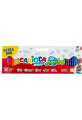 Lot de 40 stylos Carioca Jumbo Maxi Tip 41258