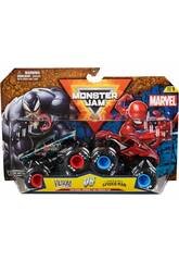 Monster Jam Marvel Pack 2 Véhicules 1:64 Spiderman VS Venom Spin Master 6071942