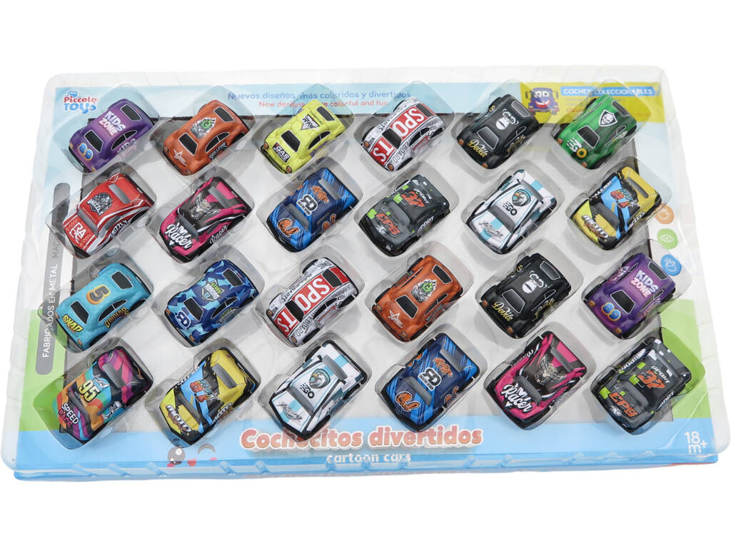 Conjunto 24 Carros de Metal de 5,5 cm