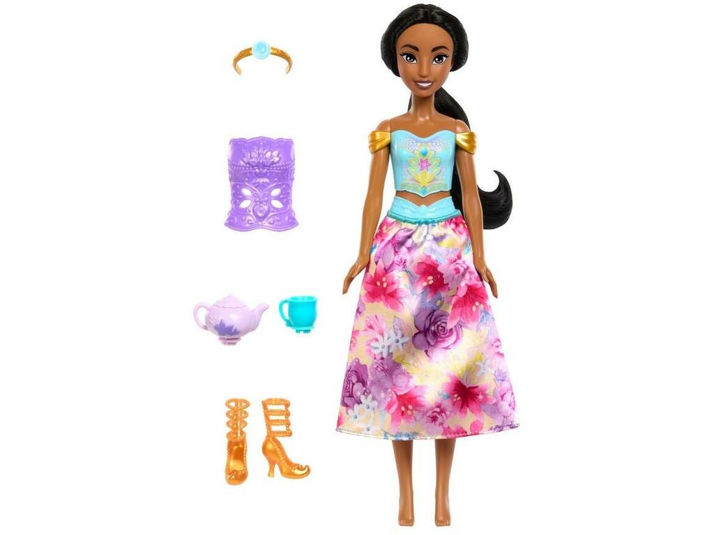 Princesas Disney Boneca Jasmine Spin And Reveal de Mattel HXC23