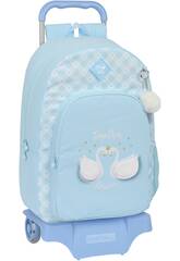 Mochila 876 Grande com Carrinho 905 Glowlab Cisnes Safta 612313160