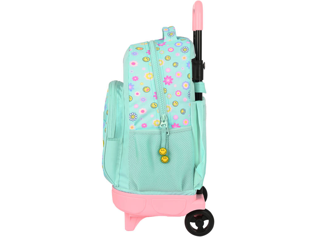 Mochila Grande com Rodas Compacta Extensível SmileyWorld Safta 612281918