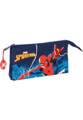 Astuccio triplo Spiderman Neon di Safta 812443744