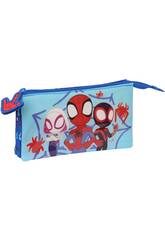 Trousse à crayons Triple Spidey Safta 842432744