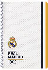 Carnet de notes Folio Couverture rigide 80 h. Real Madrid 1st Kit by Safta 512354066