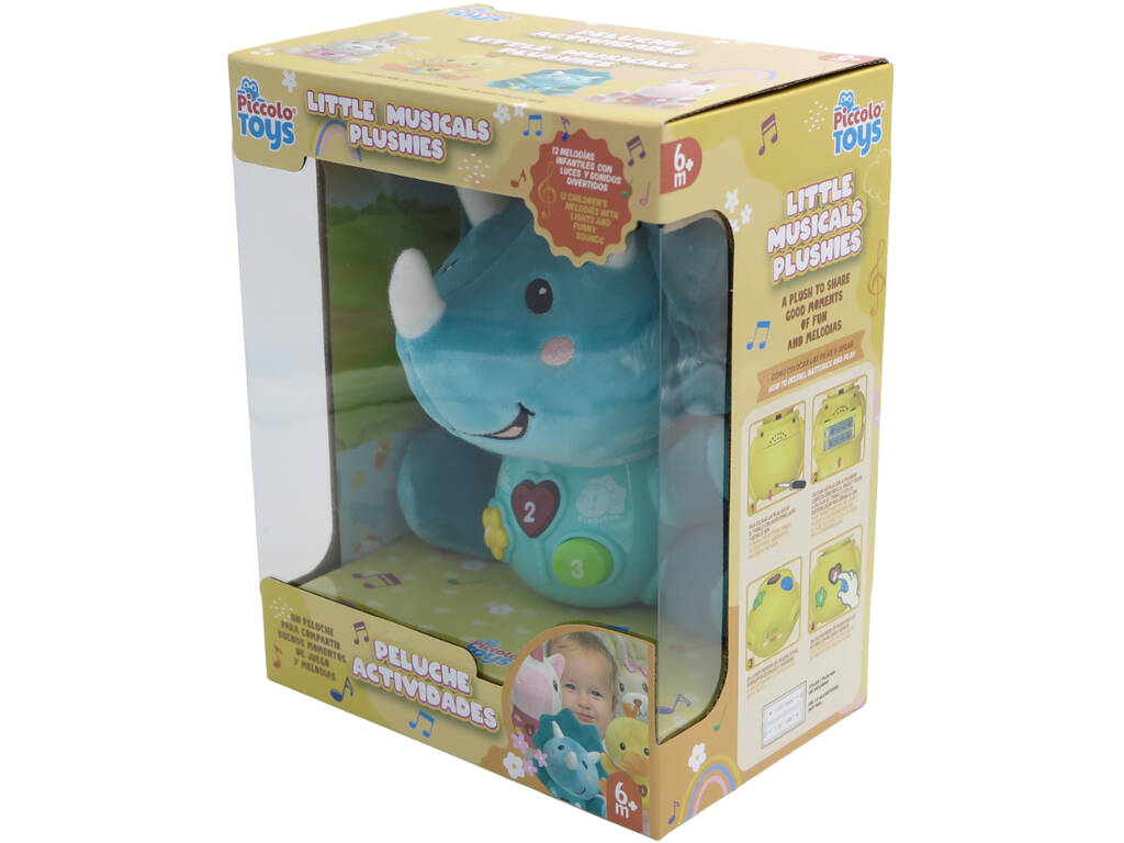 Peluche Dinosauro 17,5 cm con luci e suoni di Pelucheto SL88025