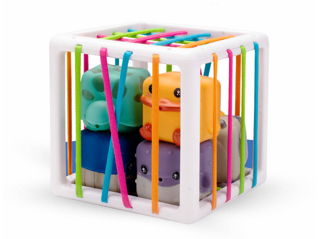 Cubo Infantil Elástico Formas y Colores Animalitos Cuadrados