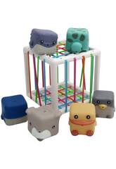 Cubo Infantil Elástico Formas e Cores Animalitos Quadrados