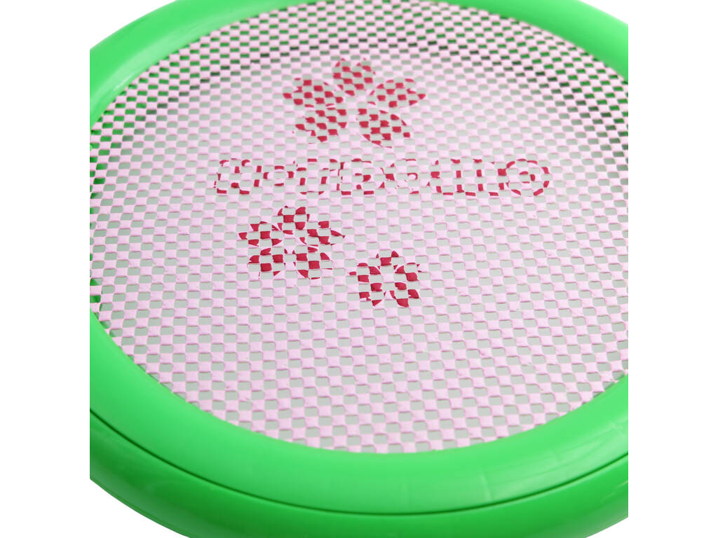 Set 2 raquettes 30 cm avec balle en caoutchouc 7 cm vert