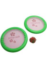 Set 2 raquettes 30 cm avec balle en caoutchouc 7 cm vert