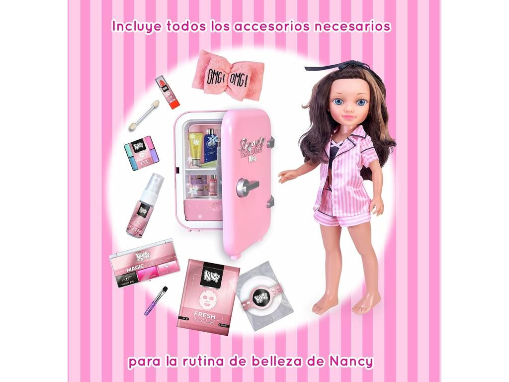 Nancy Beauty Fridge Muñeca con Accesorios de Belleza