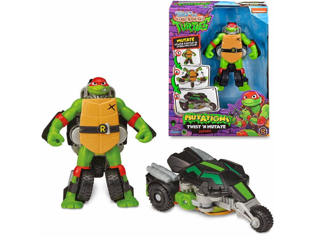 Tortugas Ninja Mutations Figura Transformable en Vehículo Famosa TU845000