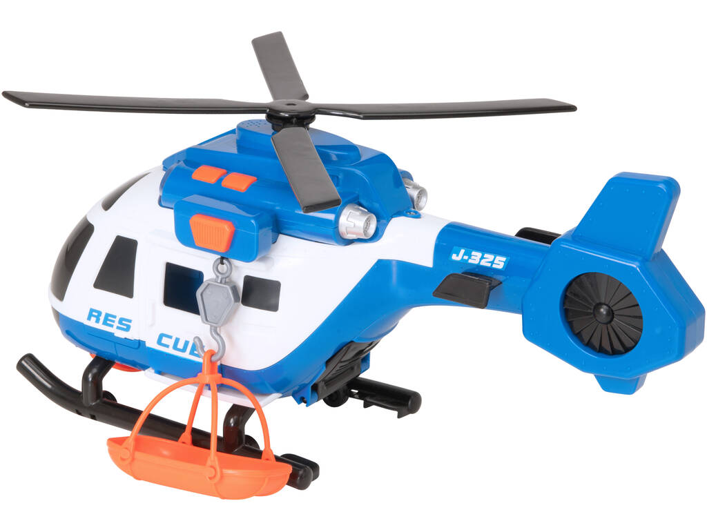 Teamsterz Helicóptero de Rescate de Policía con Luz y Sonidos HTI 1416844