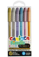 Pack mit 6 Fiorella Metallic Gel-Stiften von Carioca 43363