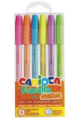 6 Pack de stylos gel Fiorella Neon Carioca 43365