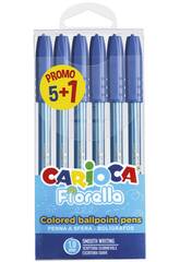 Pack 10 penne Fiorella a sfera blu con punta da 1,0 mm 43366