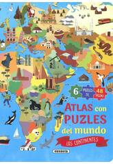 Livre Atlas Puzzle du Monde. Les Continents