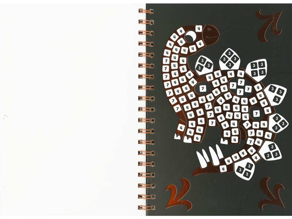 Créer et colorier des dinosaures avec le livre Bright Mosaics