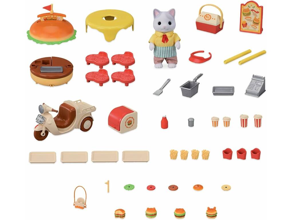 Sylvanian Families Hamburgerstand von Epoch zu stellen 5757