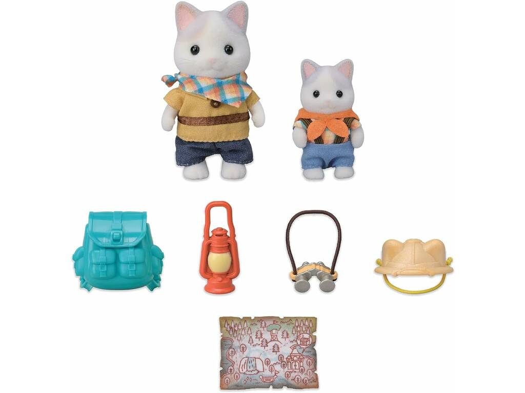 Sylvanian Families Set Exploradores Irmãos Gato Latte de Epoch para imaginar 5763