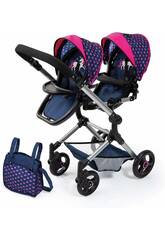 Carro de Muecas Beb Paseo Twin Neo Unicornios Plegable Reig 26254AA