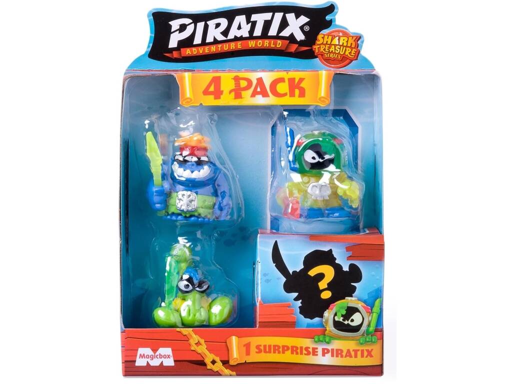 Piratix Shark Treasure Pack 4 Magic Box Figures PPX2B412IN00