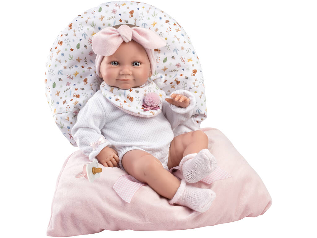 Muñeca Bebé Tina Recién Nacida Saquito Rosa de 40 cm. Llorens 73801