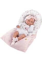 Puppe Baby Tina Neugeborenes Rosa Schlafsack von 40 cm. Llorens 73801