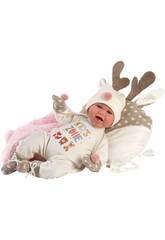 Puppe Baby Neugeborenes Mimi Lcheln von 42 cm. Llorens 74028