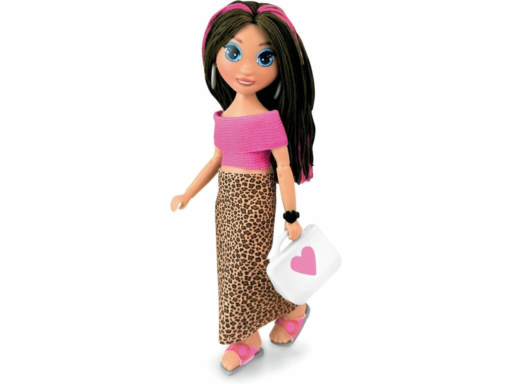 My Model Doll Design Animal Print com 36 Acessórios