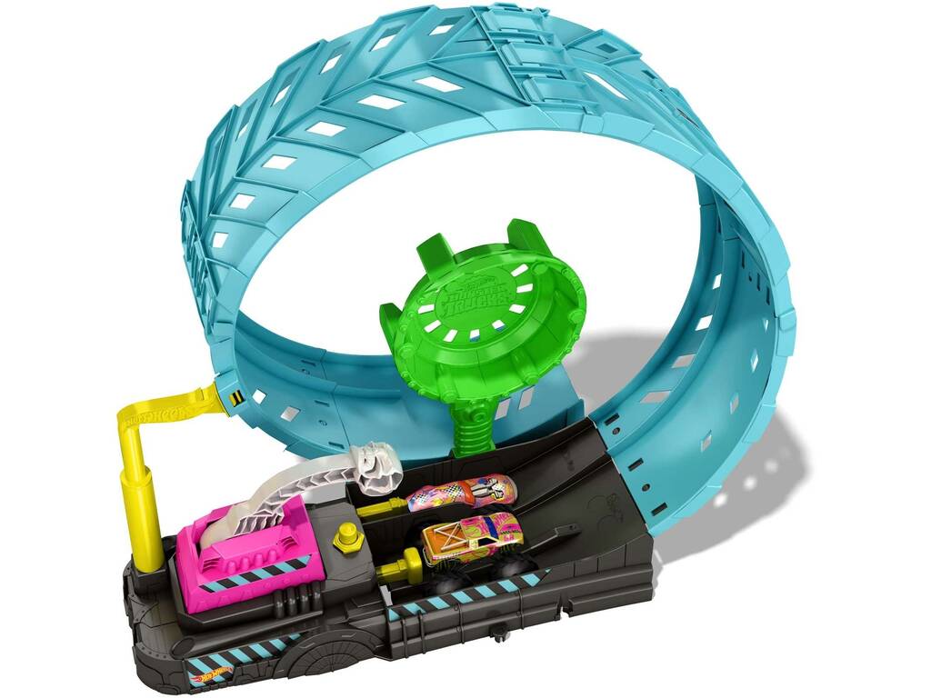 Hot Wheels Monster Trucks Glow In The Dark Sfida Looping Epico Mattel HBN02