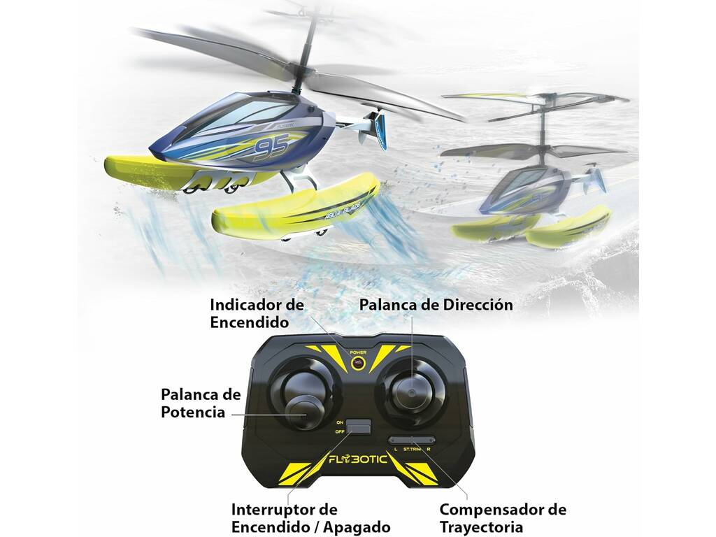 Hélicoptère radiocommandé Flybotic Aqua Blaze Bizak 62004795