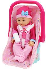 Baby Puppe 35 cm mit Sitz