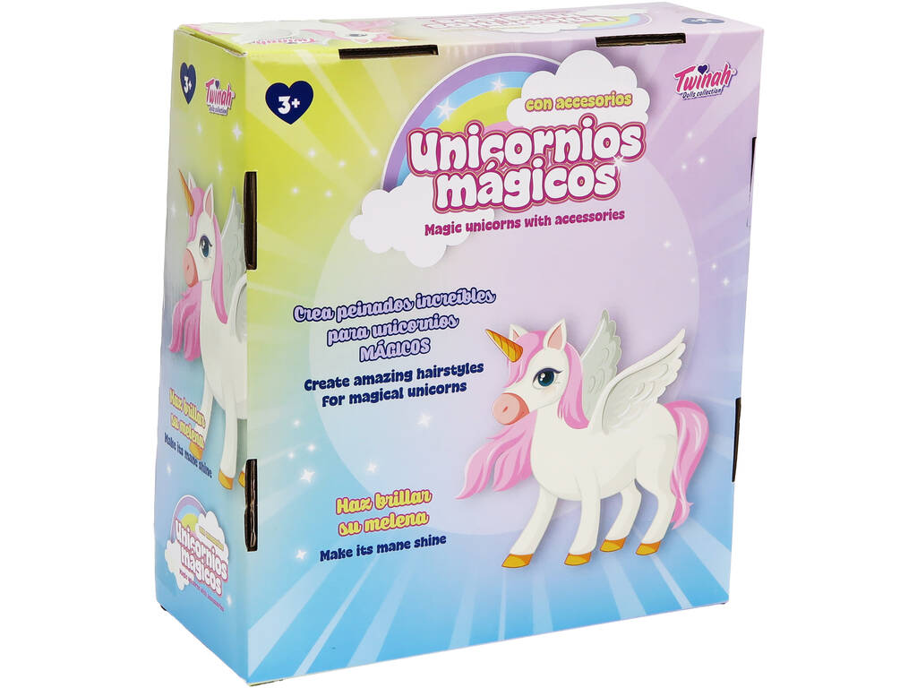 Unicornio Mágico Blanco con Accesorios