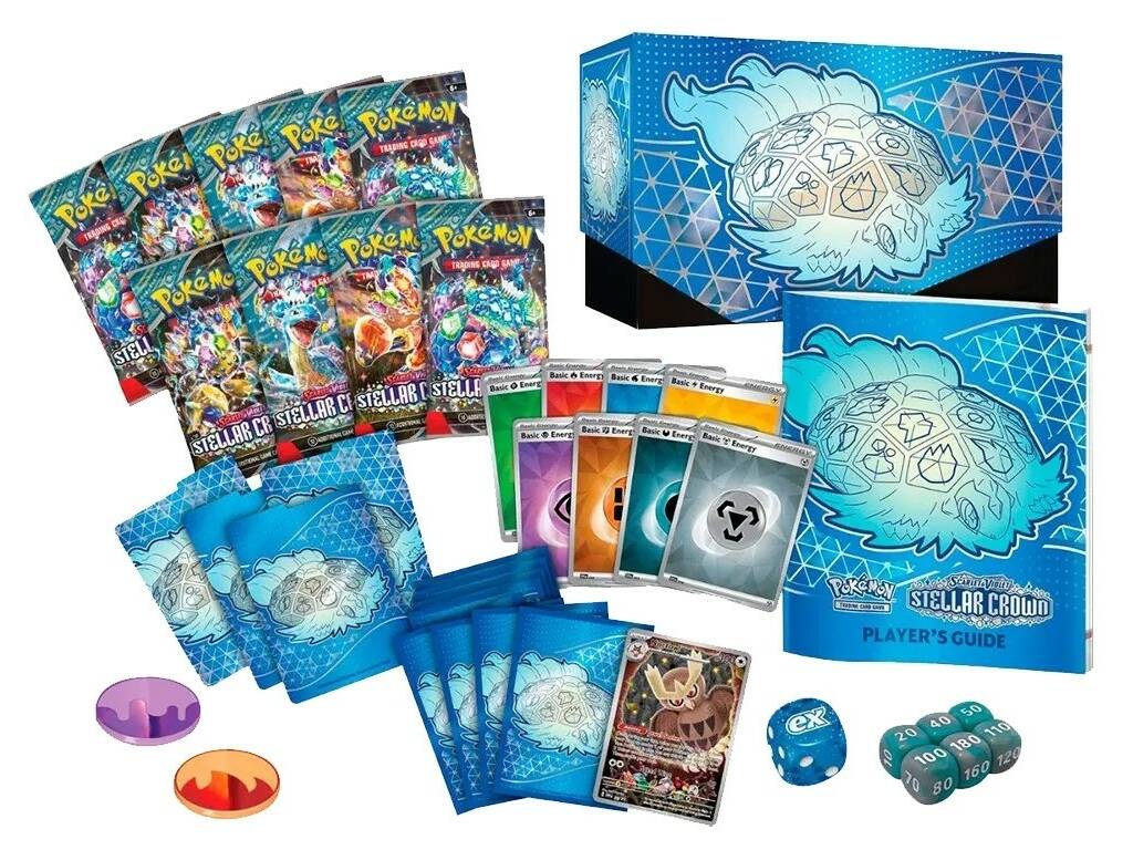 Pokémon TCG Escarlata y Púrpura Corona Astral Caja de Entrenador Élite Bandai PC50553