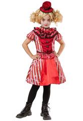 Costume da clown da incubo Bambina taglia S