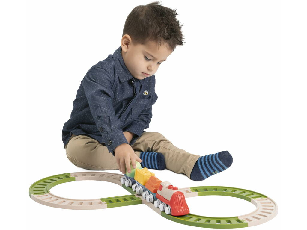 Comboio Eco+ Baby Railway de 18 Peças