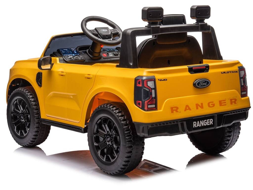 Coche Descapotable Ford Ranger Amarillo de 12V con Radio Control