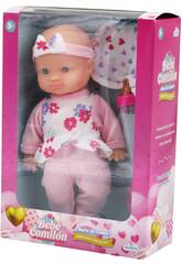 Muñeca Bebé Comilón Pijama Rosa de 22 cm con Biberón