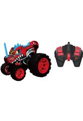 Voiture cascadeuse radiocommande  roulettes Crazon Crocodile Rouge