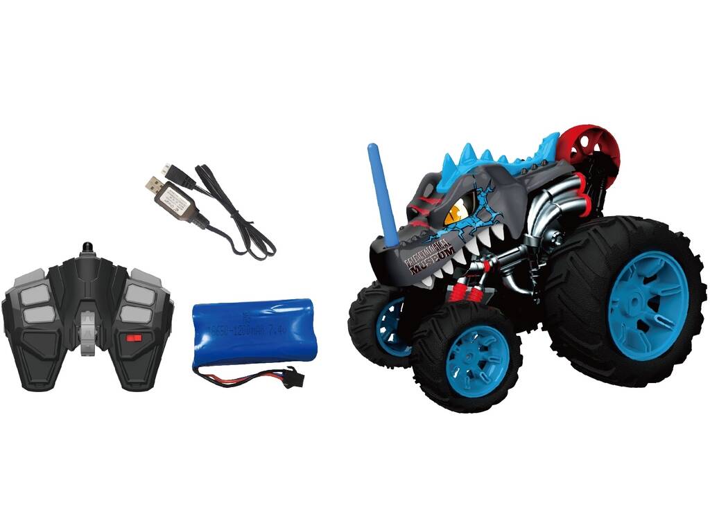 Coche Radio Control Crazon Rolling Stunt Car Cocodrilo Negro