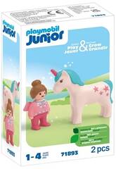 Playmobil Junior Figure Ragazza e Unicorni. 71893