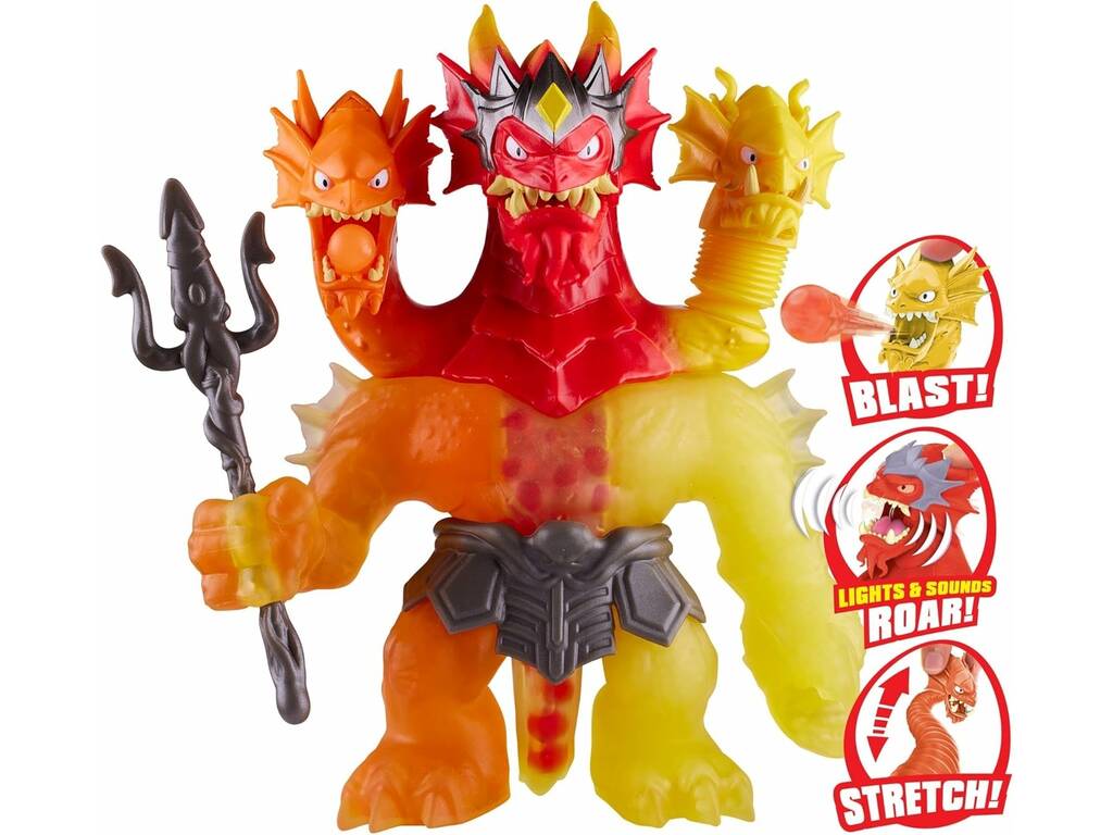 Heroes Of Goo Jit Zu Stretch Zu Strikers Figure King Hydra Lava Fury 3 en 1