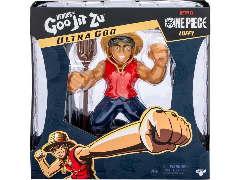 Heroes Of Goo Jit Zu Ultra Goo One Piece Figura Ultra Stretchy Luffy - imagen 3