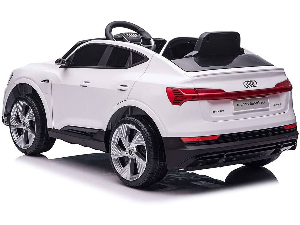 Audi E-Tron Sportback Blanc Voiture Décapotable 12V avec Radiocommande