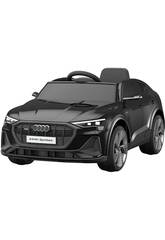 Audi E-Tron Sportback Voiture décapotable 12V noire avec radiocommande