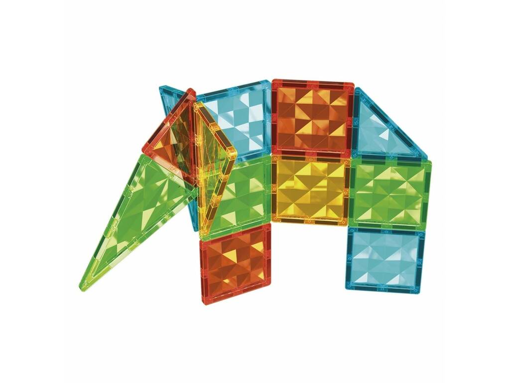 Geomag Magnetic Tiles Gems con 32 Piezas Toy Partner 4101