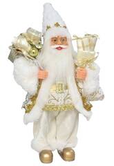 Figura Santa Claus de Pie con Bolsa y Calcetn de 30 cm