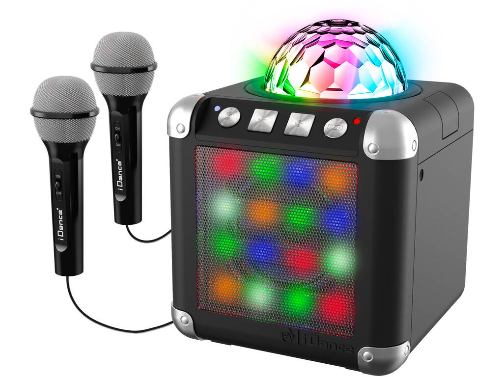 IDance Karaoke Con 2 Micrófonos, Luces Led y Disco Ball Cefa Toys 360