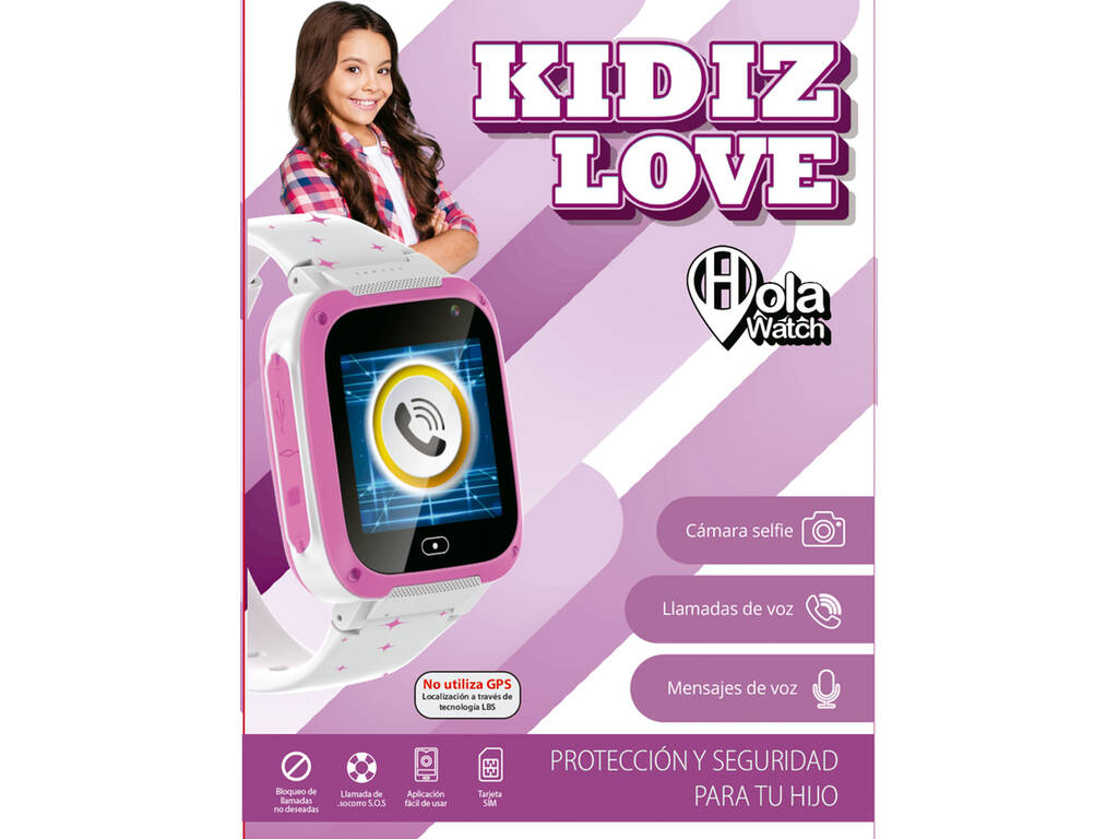 Reloj Inteligente HolaWatch Kidiz Love Rosa Cefa Toys 1131